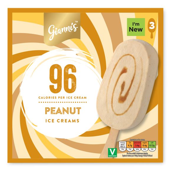 Gianni's Peanut Flavoured Ice Creams 3x90ml